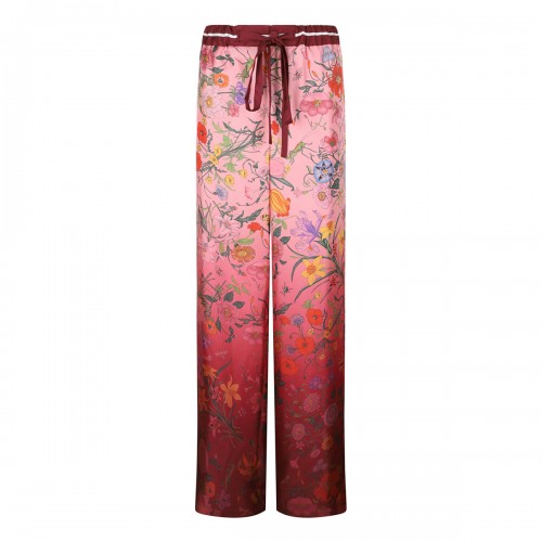 Printed silk pants