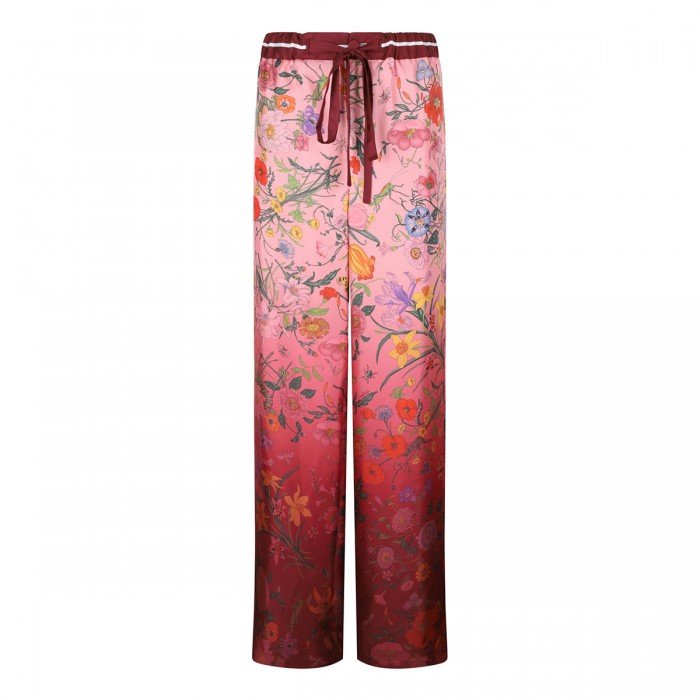 Printed silk pants