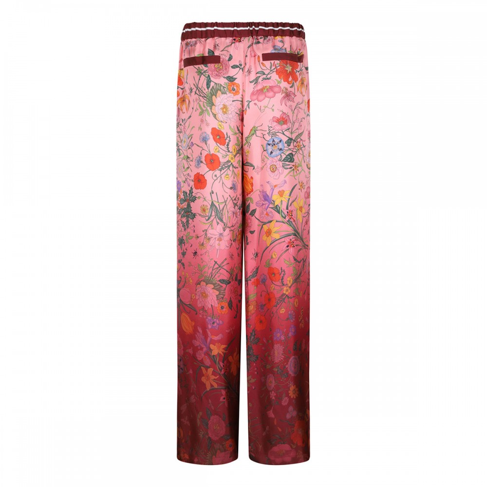Printed silk pants