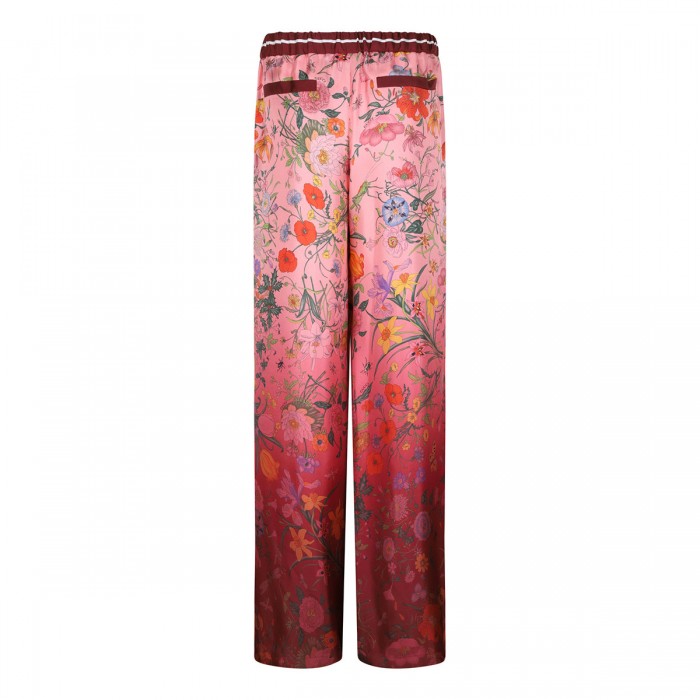 Printed silk pants