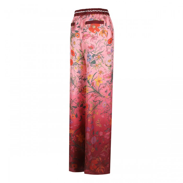 Printed silk pants