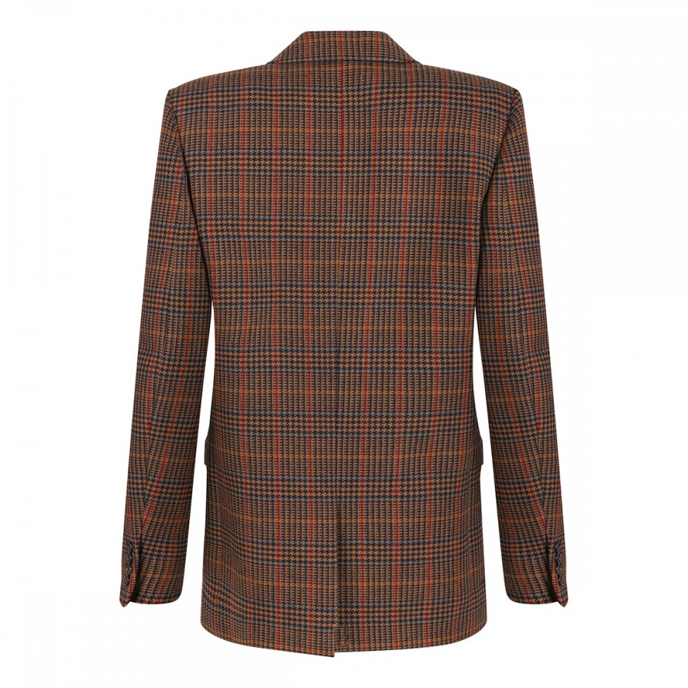 Houndstooth wool blazer