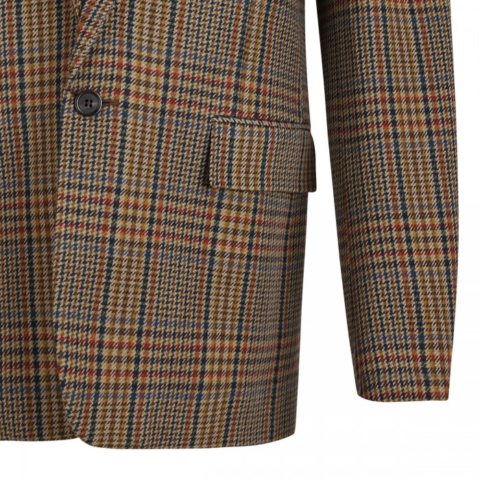 Houndstooth wool blazer