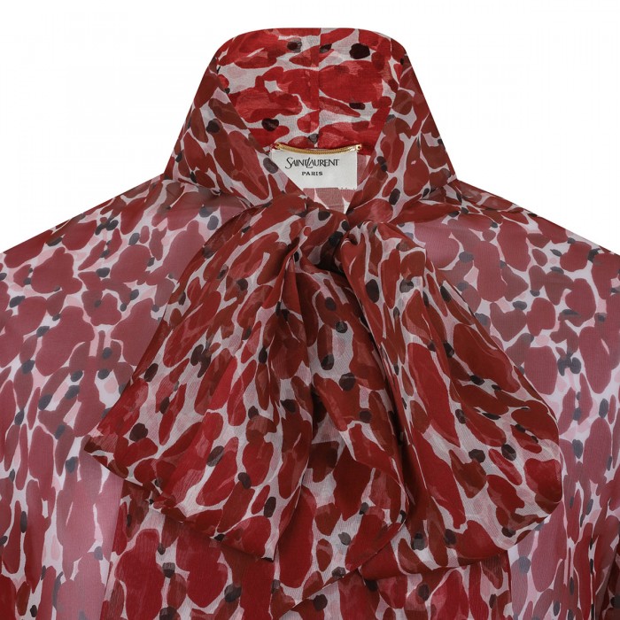 Printed sheer silk shirt