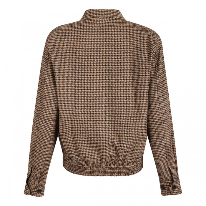 Puppytooth wool blouson jacket