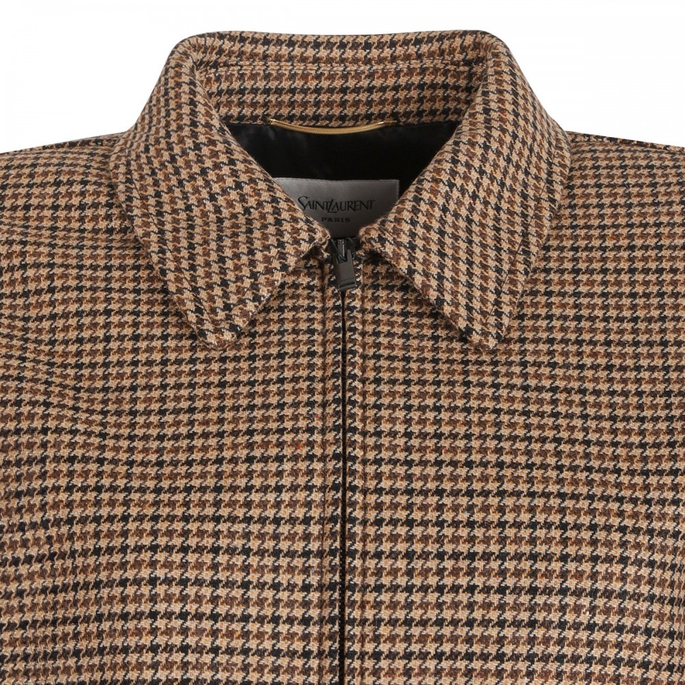 Puppytooth wool blouson jacket