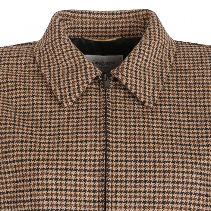 Puppytooth wool blouson jacket