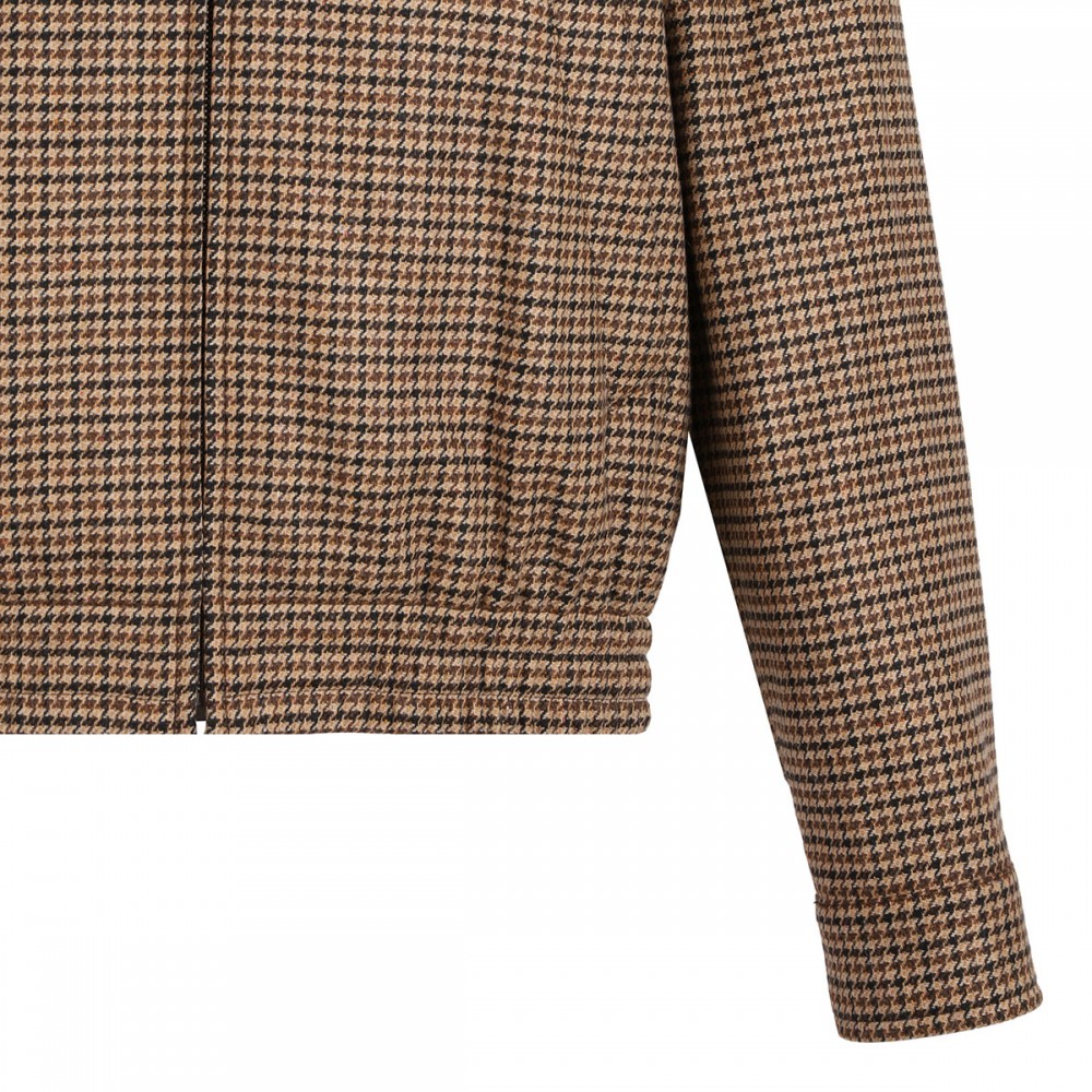 Puppytooth wool blouson jacket