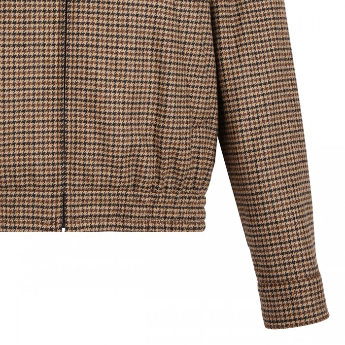 Puppytooth wool blouson jacket