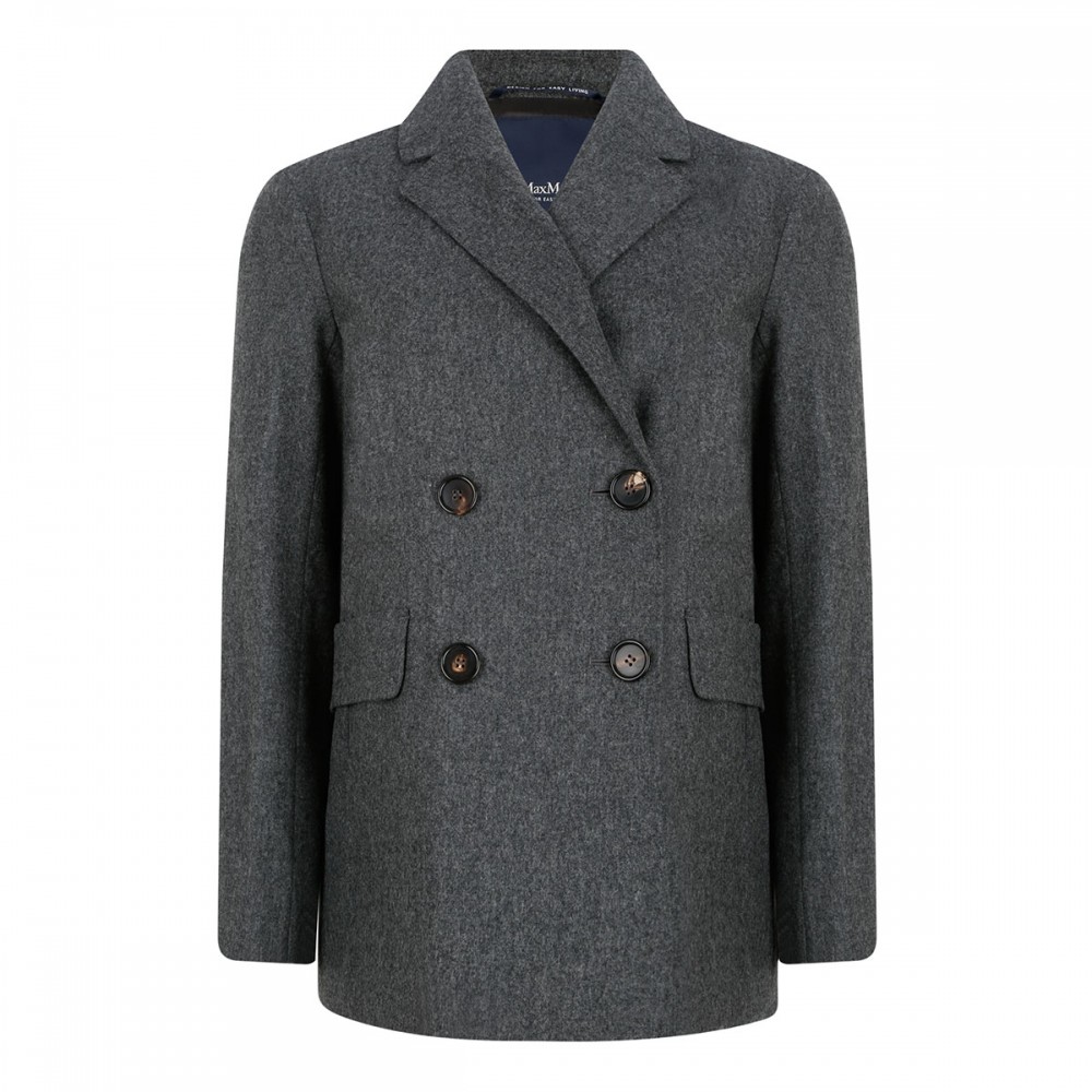 Lena double-breasted flannel blazer