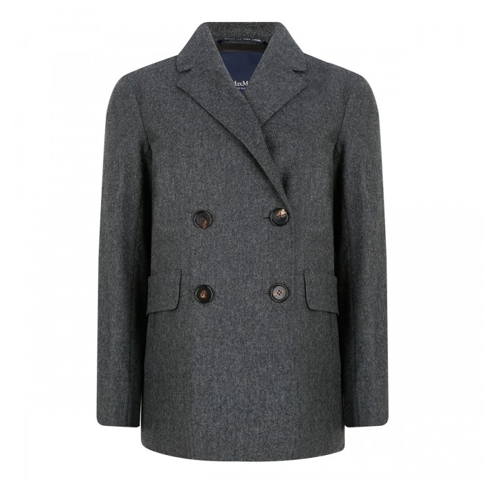 Lena double-breasted flannel blazer