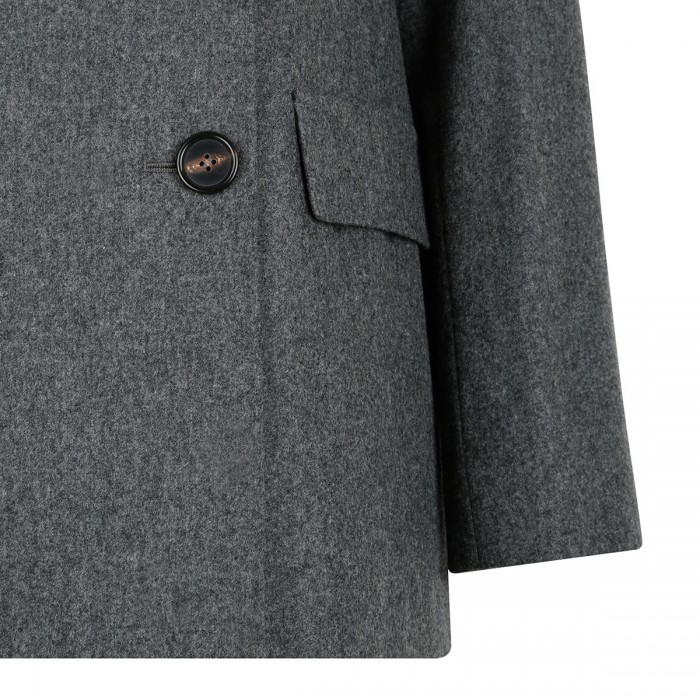 Lena double-breasted flannel blazer