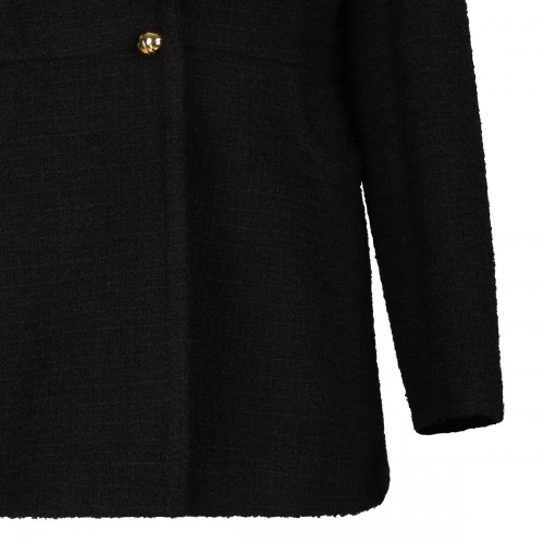 Wool blend tweed long jacket 2