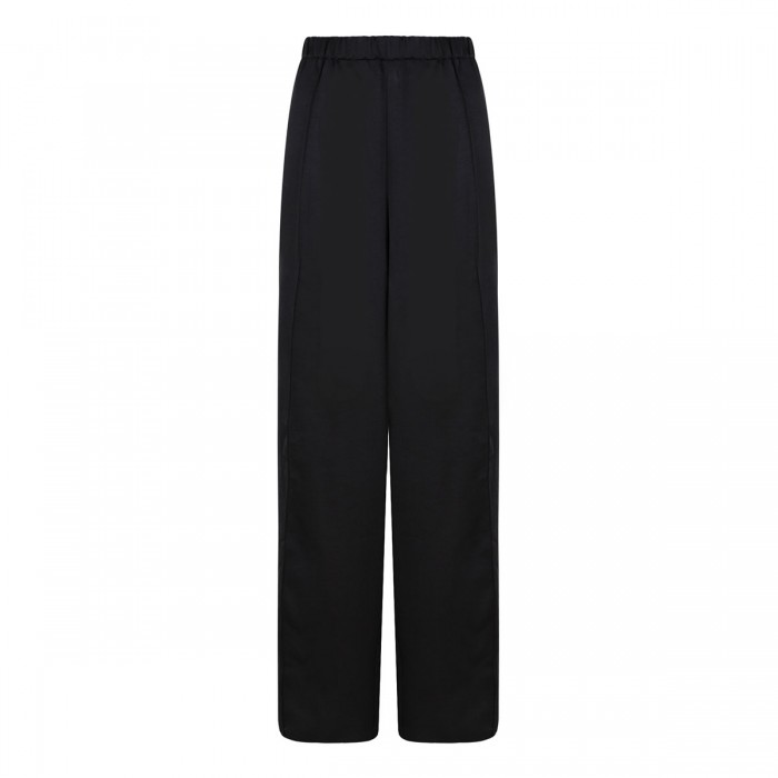 Side-strap crepe pull-on pants