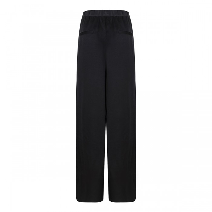 Side-strap crepe pull-on pants