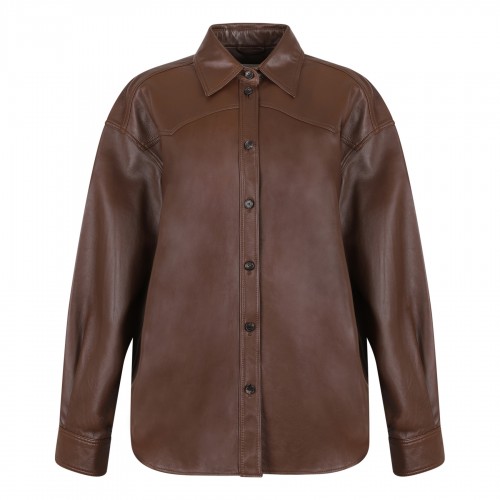 Belty leather shirt