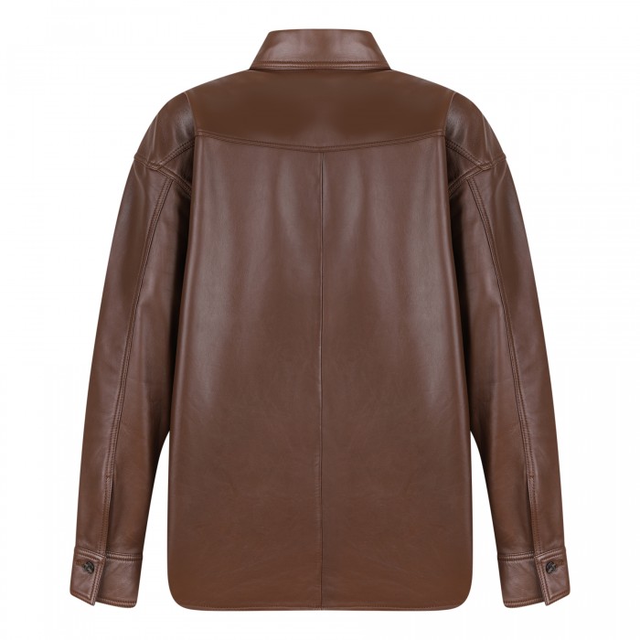 Belty leather shirt