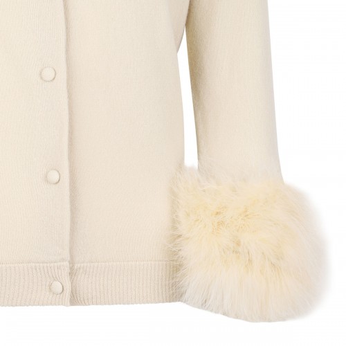 Cardigan with feathers 2