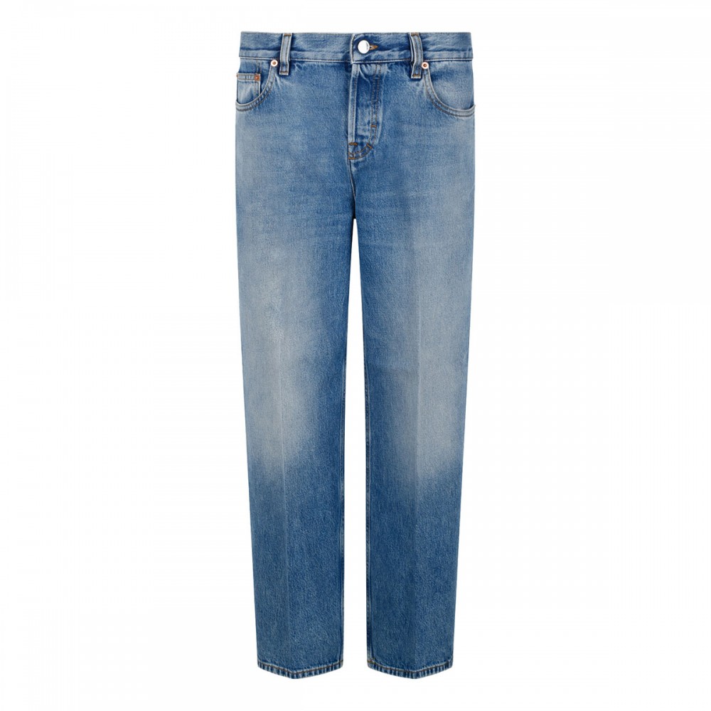 Straight denim jeans