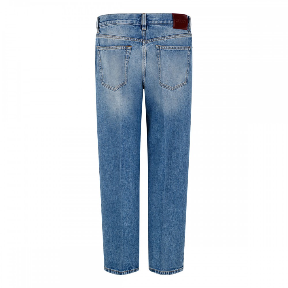 Straight denim jeans