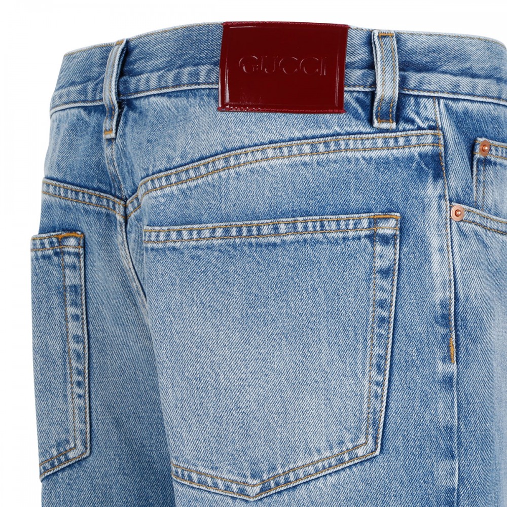 Straight denim jeans