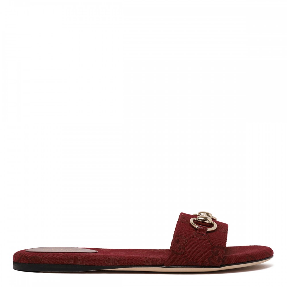 Horsebit slide sandals