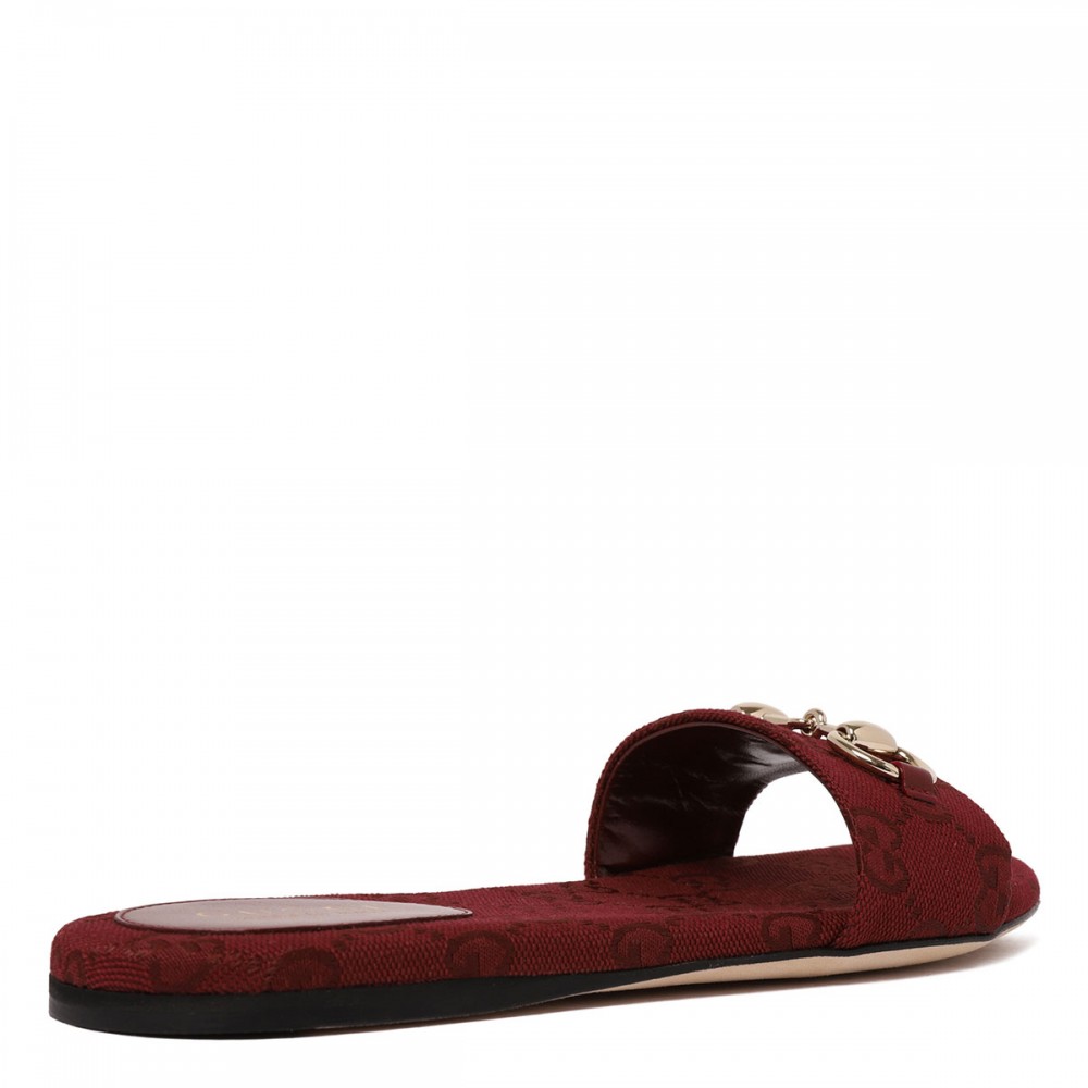 Horsebit slide sandals