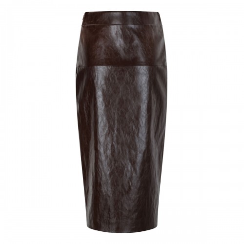 Faux leather pencil skirt