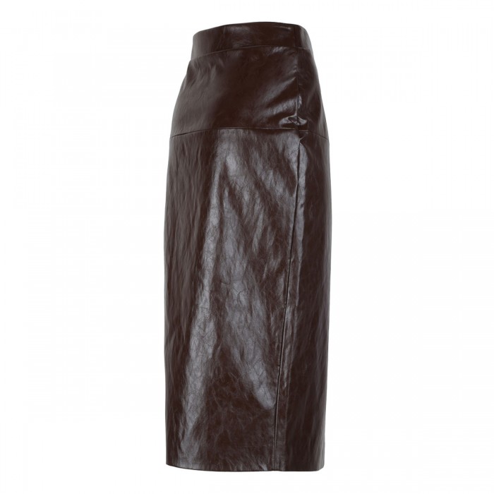Faux leather pencil skirt