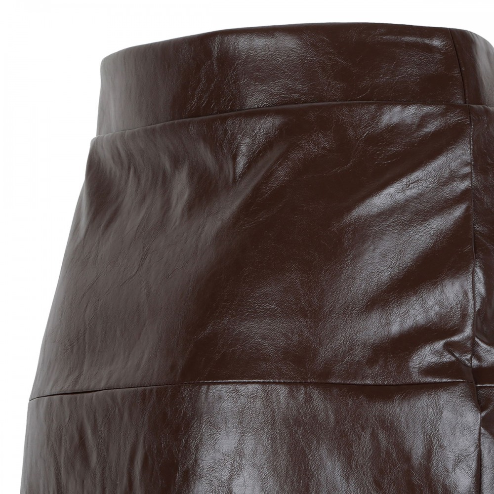 Faux leather pencil skirt
