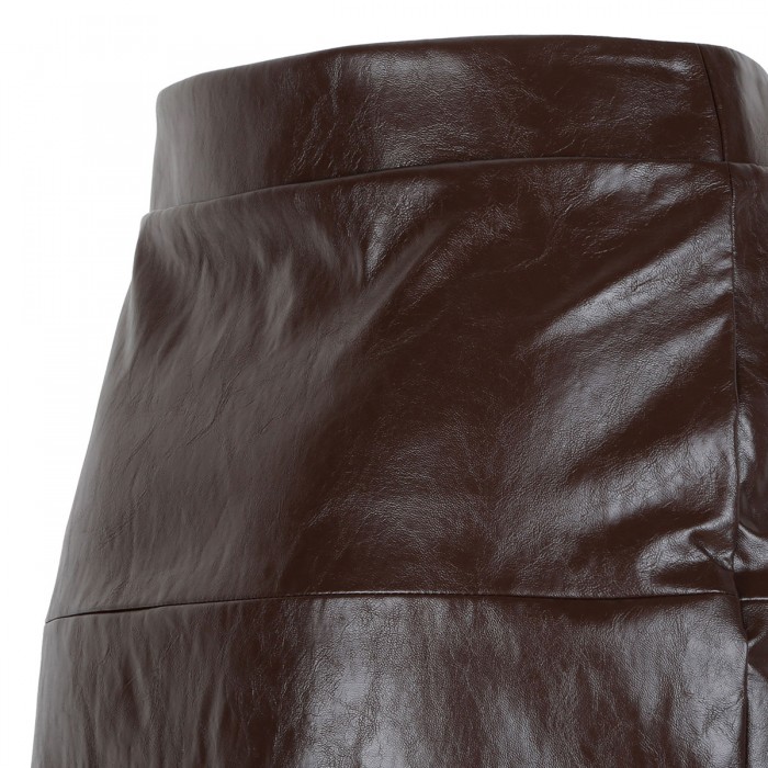 Faux leather pencil skirt