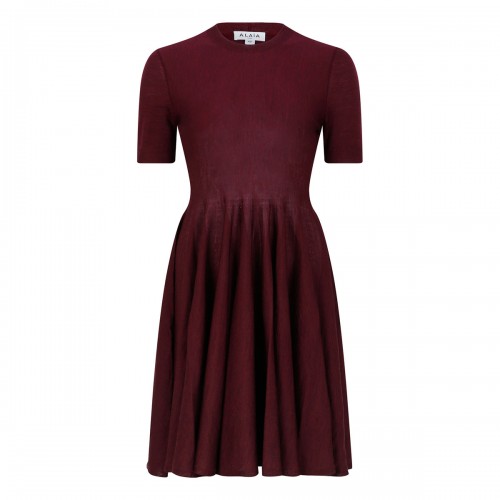 Wool knit skater dress
