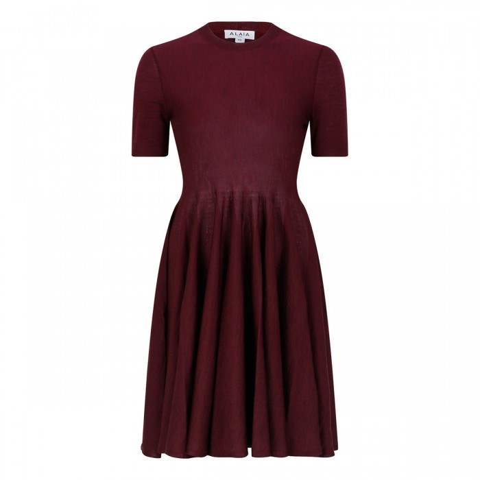 Wool knit skater dress
