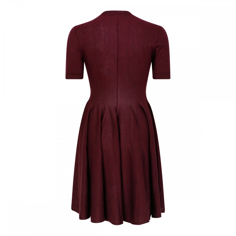 Wool knit skater dress