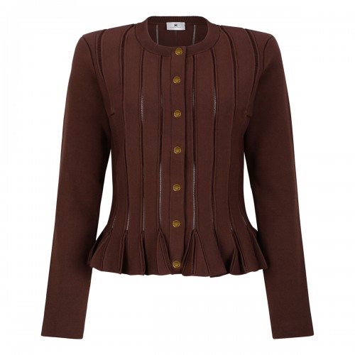 Cherry hue knit jacket