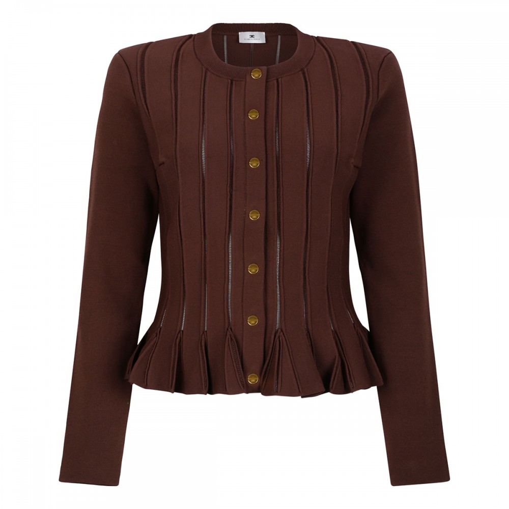 Cherry hue knit jacket