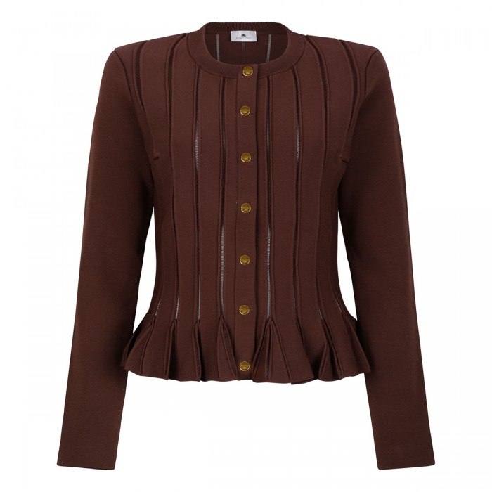 Cherry hue knit jacket