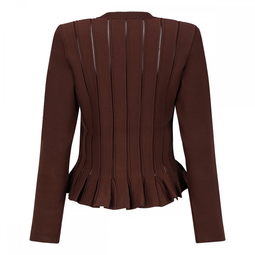 Cherry hue knit jacket