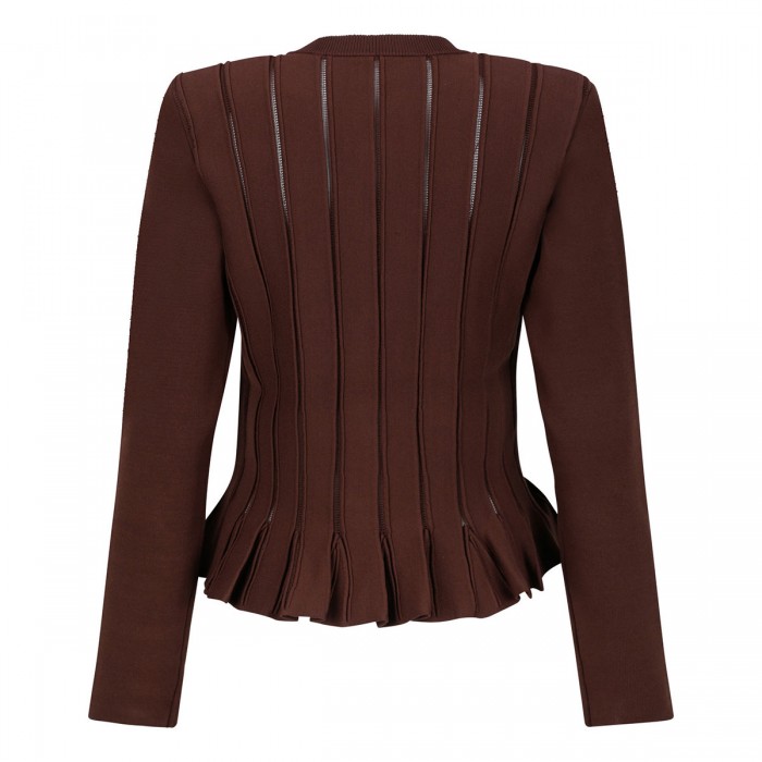 Cherry hue knit jacket