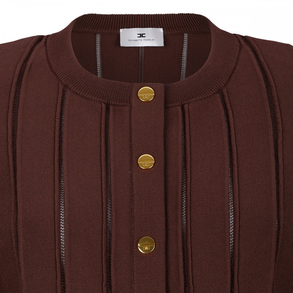 Cherry hue knit jacket