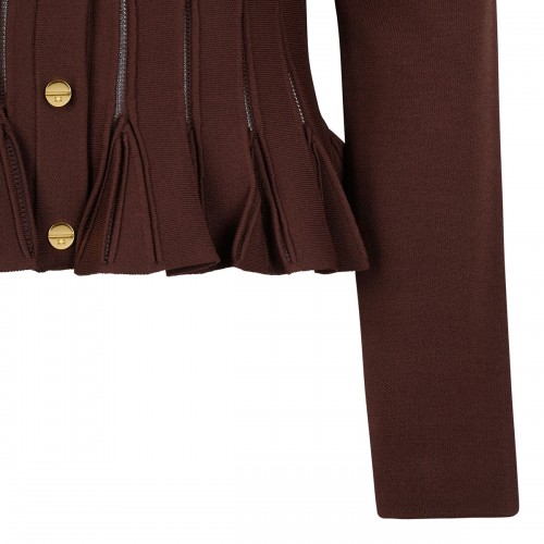 Cherry hue knit jacket 2