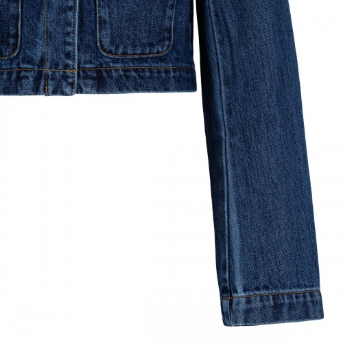 Crystal trim denim jacket 2