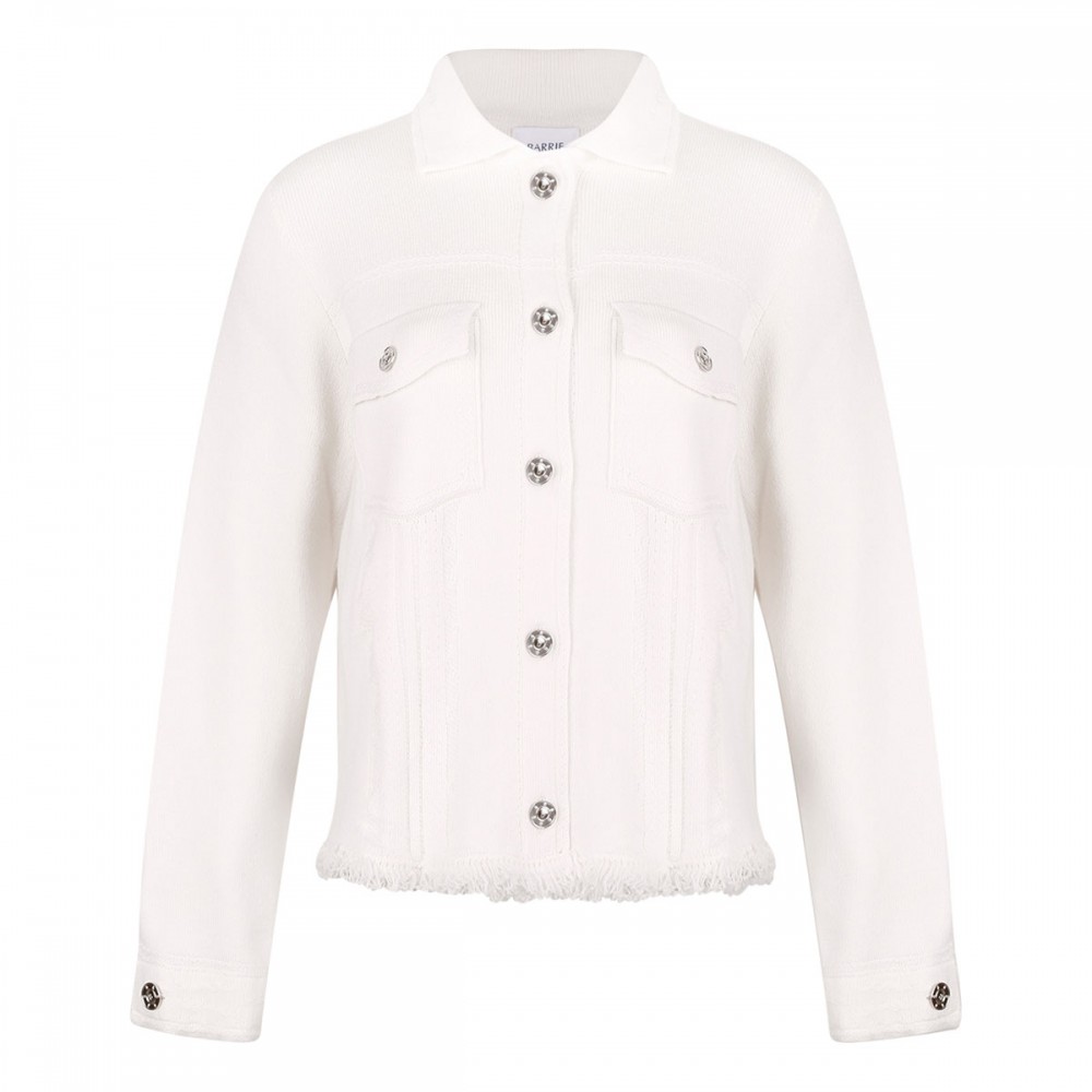Snow white cashmere blend jacket