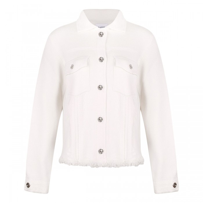 Snow white cashmere blend jacket