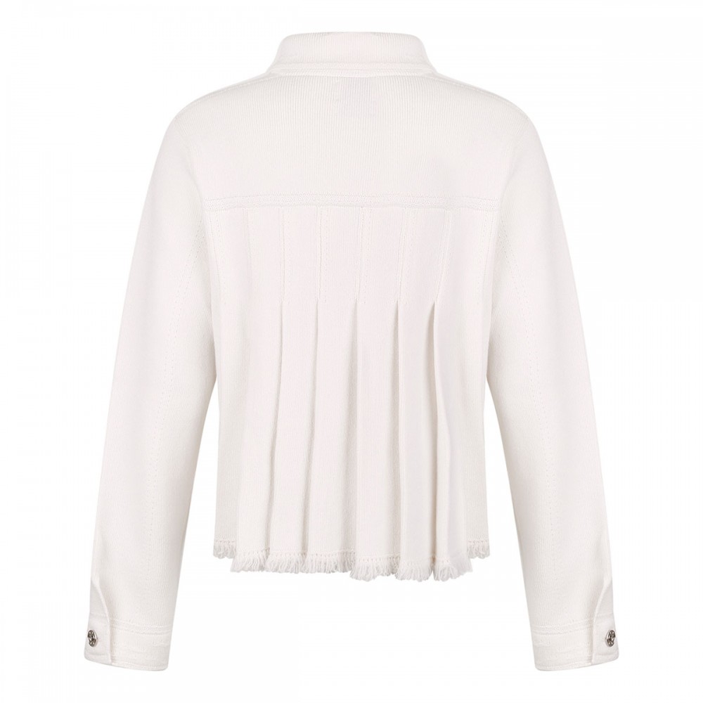 Snow white cashmere blend jacket