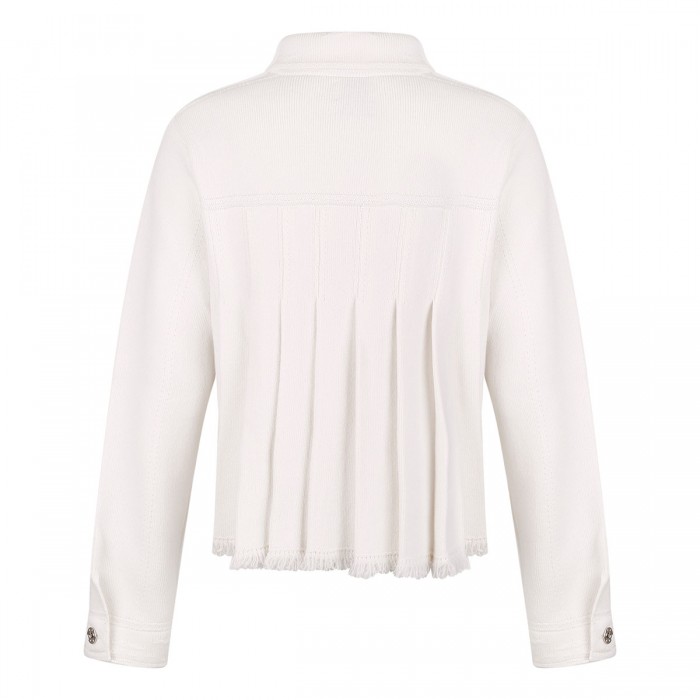 Snow white cashmere blend jacket
