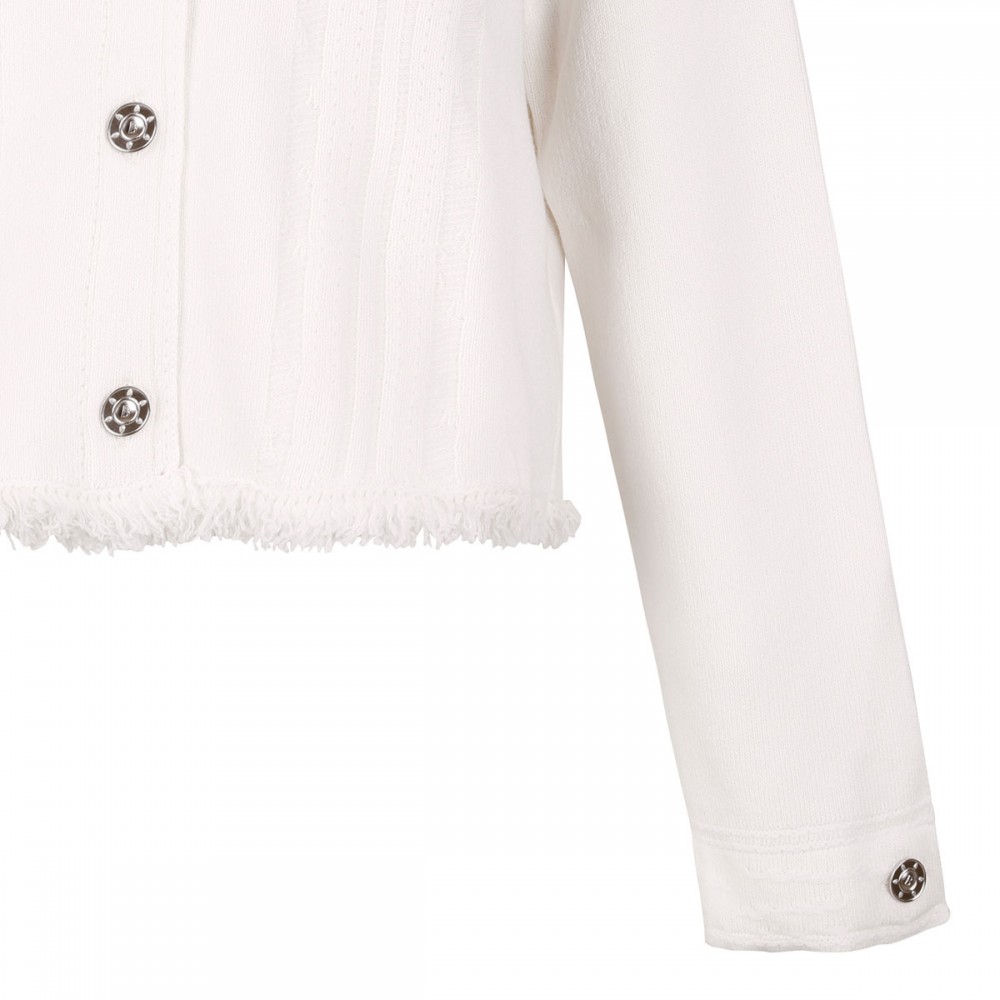 Snow white cashmere blend jacket