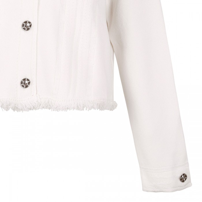 Snow white cashmere blend jacket