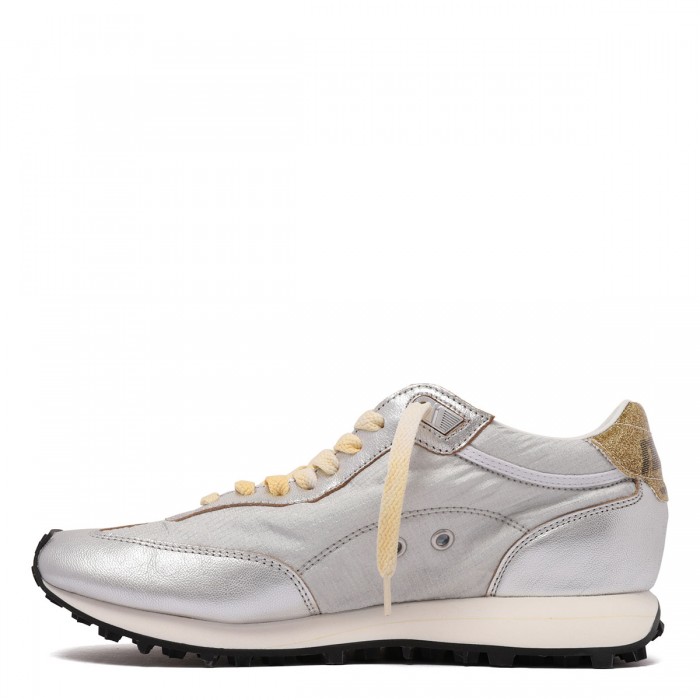Marathon silver and golden sneakers