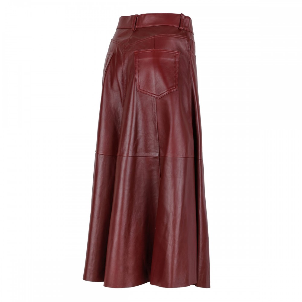 Mid Serenity leather skirt